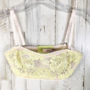 VS Yellow Lace Bralette Bra Sexy Lingerie Top